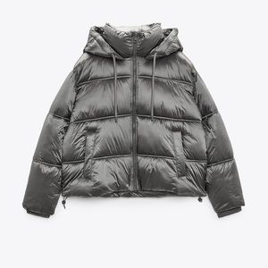 Zara Hooded Silver Puffer